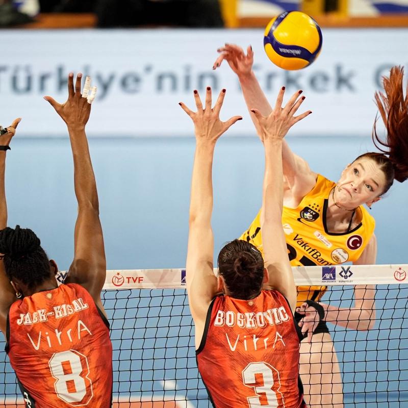 CEV �ampiyonlar Ligi'nde T�rk finali! Vak�fBank ve Eczac�ba�� kar�� kar��ya