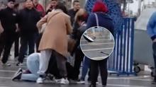 �emsiye satarak ge�imini sa�l�yordu: Engelli vatanda�a ac�madan tekme tokat sald�rd�lar