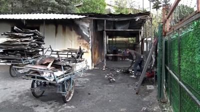 Kurban kesim alan�nda feci �l�m! Yanarak can verdi