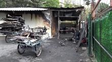 Kurban kesim alan�nda feci �l�m! Yanarak can verdi