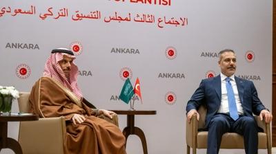 Bakan Fidan, Suudi Arabistan D��i�leri Bakan� Bin Ferhan ile g�r��t�