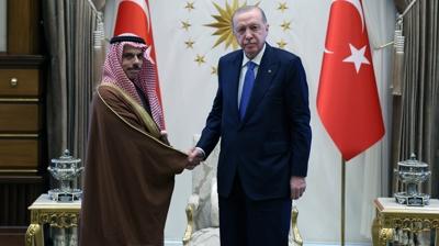 Ba�kan Erdo�an, Suudi Bakan Ferhan'� kabul etti