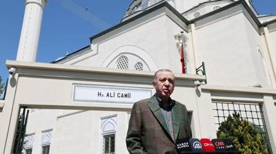 Ba�kan Erdo�an, cuma namaz�n� Hz. Ali Camisi'nde k�ld�
