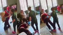 Dayak at�p y�zlerine t�k�rd�ler! Ya�l� bak�m merkezinde deh�et