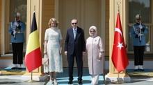 Ba�kan Erdo�an, Bel�ika Krali�esi Mathilde'yi kabul etti