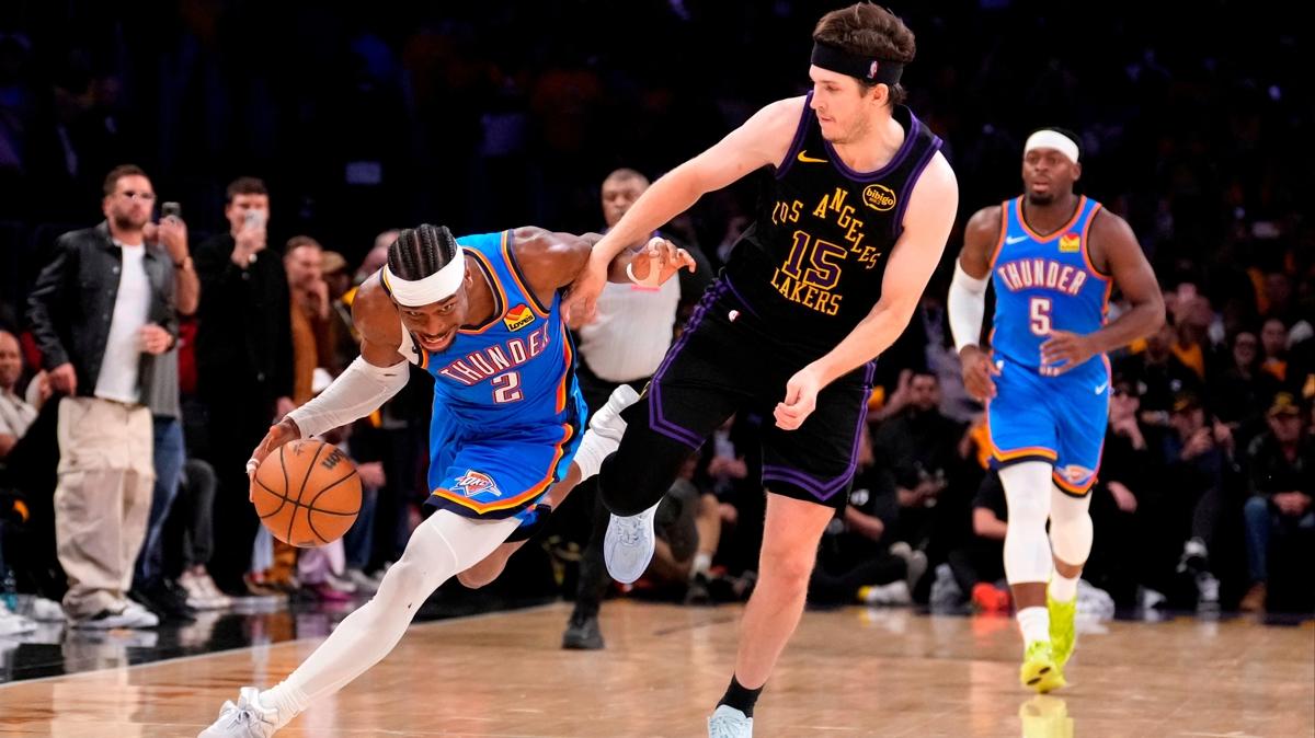 NBA OKC Thunder Lakers ma�� Final m�cadelesi Bat� Konferans� foto�raflar� resimleri
