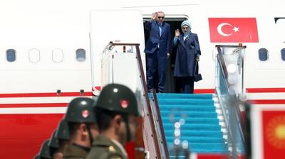 Ba�kan Erdo�an, Kazakistan'a gitti