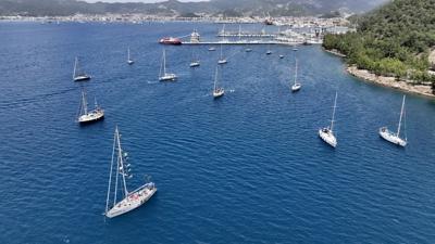 K�resel Sumud Filosu Marmaris'ten yola ��kt�! Onlarca tekne ablukay� k�rmaya haz�r