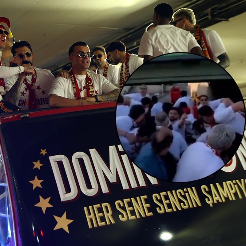 Korku dolu anlar! Galatasaray kutlamalar�na g�lge d���yordu...