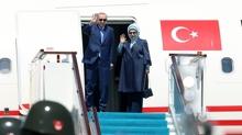 Ba�kan Erdo�an, T�rkistan'dan ayr�ld�