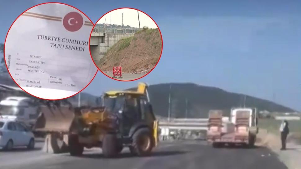 CHP �zel m�lke ��kt�! Tapulu araziye asfalt d�kt�ler