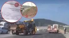 CHP �zel m�lke ��kt�! Tapulu araziye asfalt d�kt�ler
