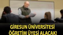 Giresun �niversitesi ��retim �yesi alacak!