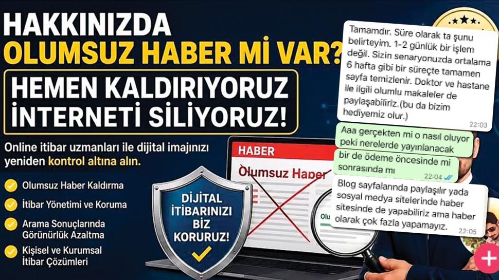 Dijital itibar mafyas�! 1000 dolara haber siliniyor