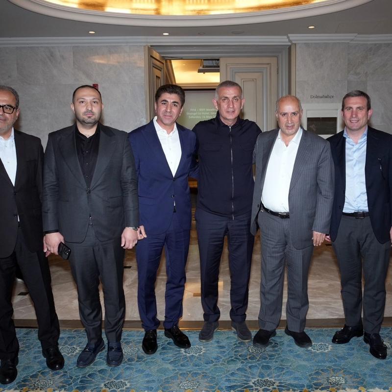 �brahim Hac�osmano�lu, �ran Futbol Federasyonu Ba�kan� Mehdi Taj ile bir araya geldi