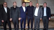 �brahim Hac�osmano�lu, �ran Futbol Federasyonu Ba�kan� Mehdi Taj ile bir araya geldi