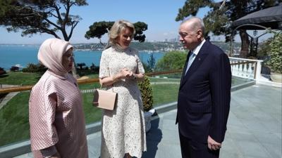 Ba�kan Erdo�an-Krali�e Mathilde g�r��mesinde kritik 'AB' detay�
