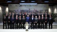 Ba�kan Erdo�an, S�per Lig �ampiyonu Galatasaray'� kabul etti