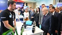 MHP Genel Ba�kan� Bah�eli, TEKNOCAK Festivali'nde stantlar� gezdi