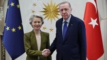 Ba�kan Erdo�an, Von der Leyen ile g�r��t�...''T�rkiye �alkant�l� b�lgede kilit ortak''