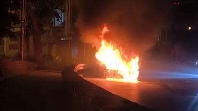 Seyir halindeyken alev topuna d�nd�: O anlar kamerada