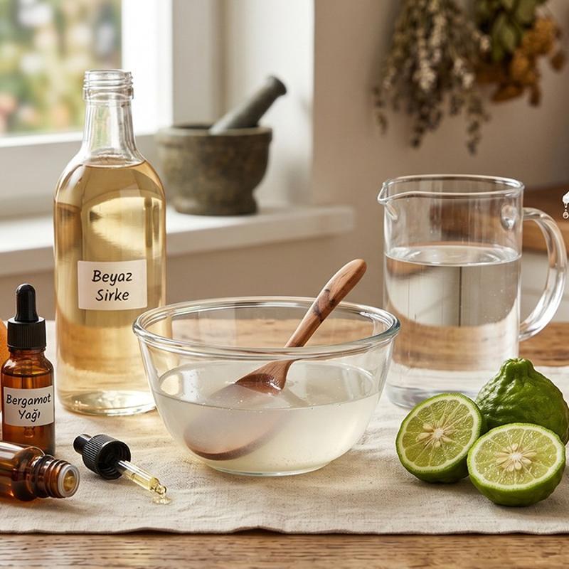 5 dakikada alkols�z, sirkeli kolonya tarifi