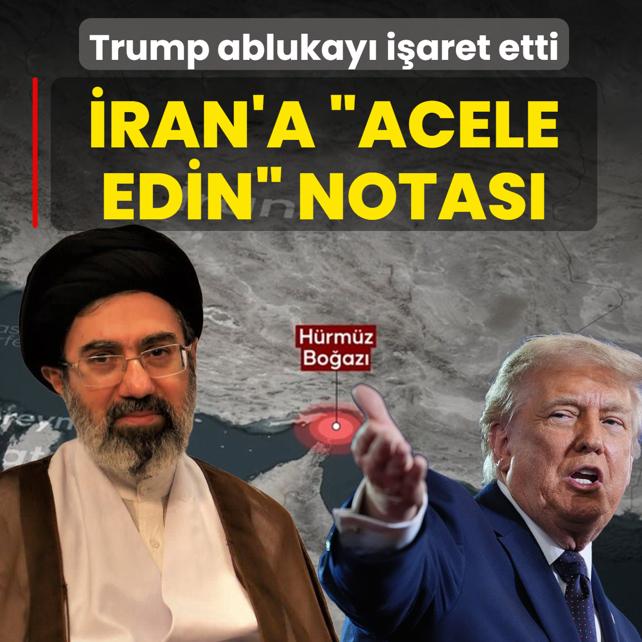 Trump'dan �ran'a �acele edin� notas�: Anla�maya var�lana kadar y�r�rl�kte kalacak