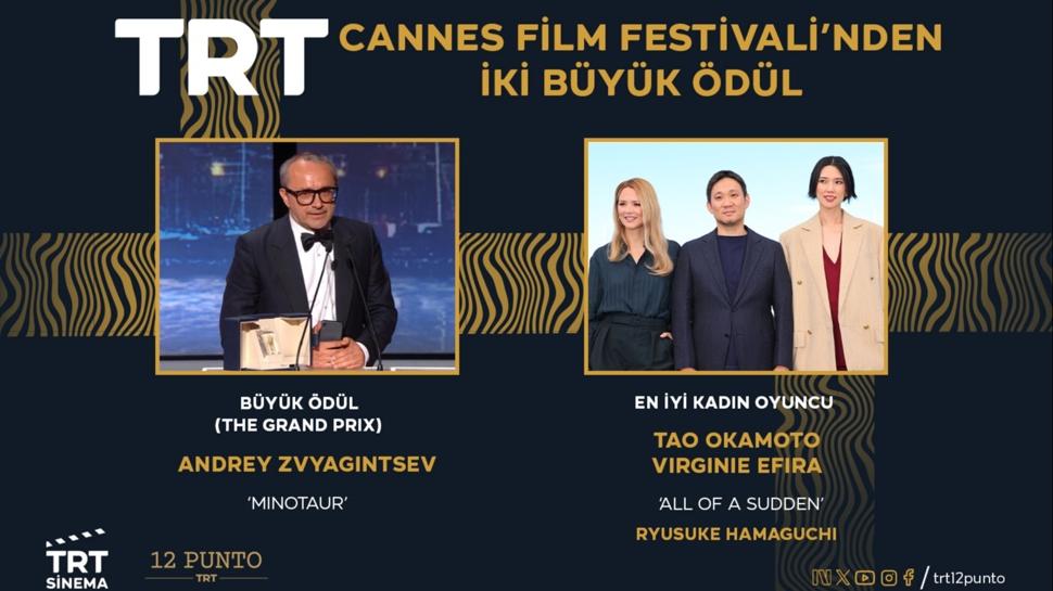 TRT Destekli Yap�mlar Cannes'tan �ki B�y�k �d�lle d�nd�