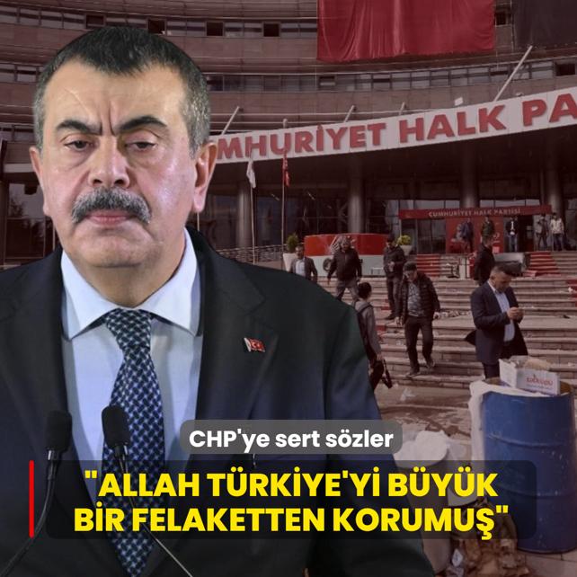 Bakan Tekin'den CHP'ye sert s�zler: Allah T�rkiye'yi b�y�k bir felaketten korumu�