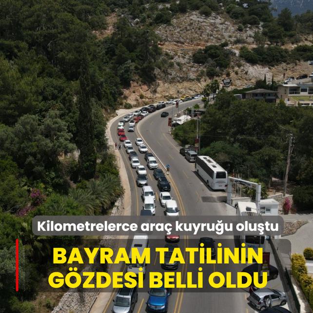 Bayram tatilinin g�zdesi belli oldu! Kilometrelerce ara� kuyru�u olu�tu