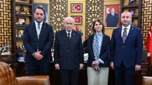 Bah�eli, partisinin siyasi partilerle bayramla�an heyetlerini kabul etti