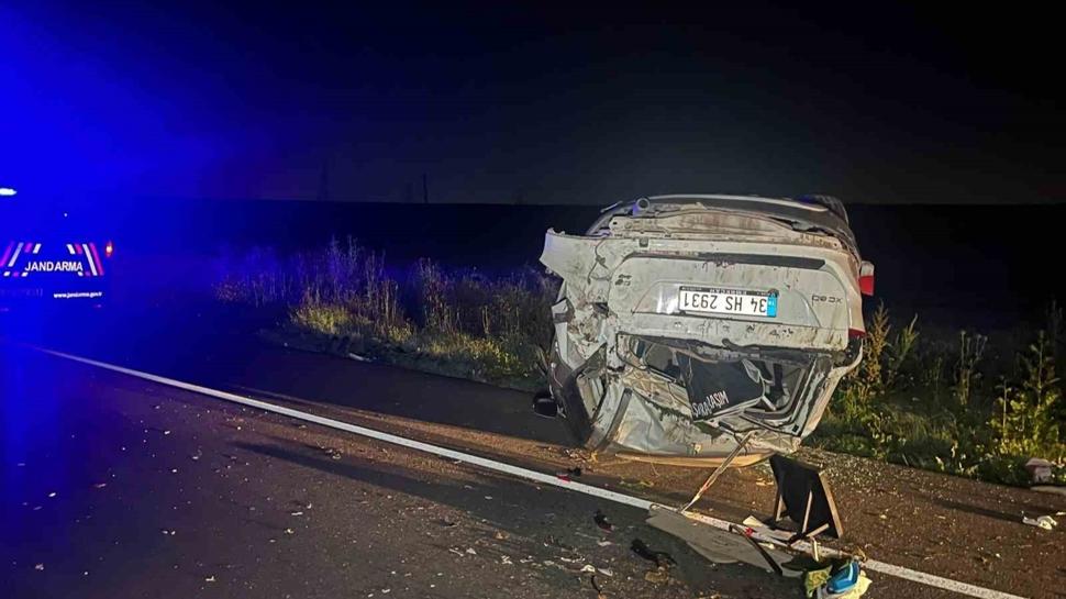 Faciadan d�n�ld�! Tekirda�'da korku dolu kaza