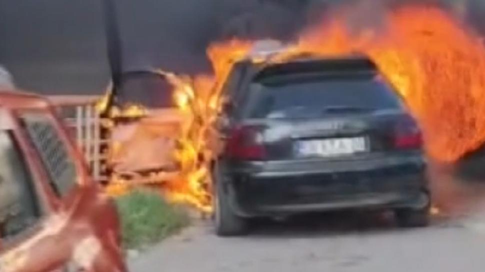 Seyir halindeyken alev alev yandı