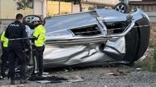 Tekirda�'da minib�s arabay� bi�ti: Bir ki�i hayat�n� kaybetti
