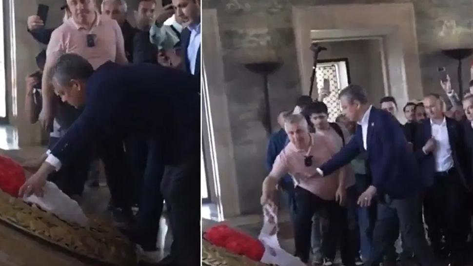 Atat�rk'�n huzurunda kriz! �zg�r �zel'den �irkin provokasyon