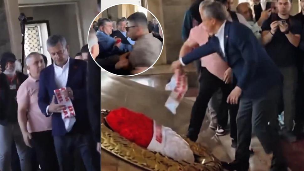 CHP'liler Ata'n�n huzurunda kavga ��kard�! �zel'in siyasi �ovunda askere sald�r�