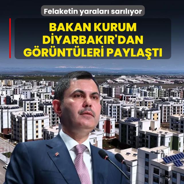 Felaketin yaralar� sar�l�yor: Bakan Kurum dev projeden son g�r�nt�leri payla�t�