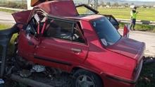 Bolu'da korkun� kaza: Otomobildeki kar� koca hayat�n� kaybetti