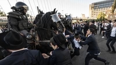 �srail'de askerlik krizi b�y�yor: Haredi protestolar� t�m �lkeye yay�ld�