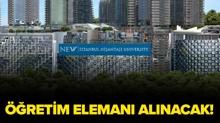 �stanbul Ni�anta�� �niversitesi ��retim Eleman� alacak!