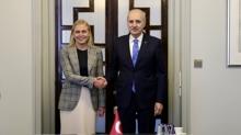 TBMM Ba�kan� Kurtulmu�, Finlandiya D��i�leri Bakan� Valtonen'i kabul etti