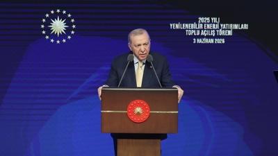 Ba�kan Erdo�an canl� ba�lant�yla kat�ld�... 5 ilde yenilenebilir enerji yat�r�mlar� hizmete al�nd�