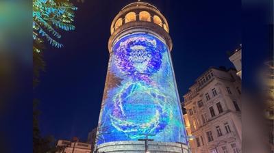 Galata Kulesi'nde s�f�r at�k mesaj�... Geri d�n���me dikkat �ekildi