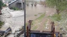 Bolu'da sa�anak hayat� fel� etti: Sel sular� ah�r ve bah�elere doldu