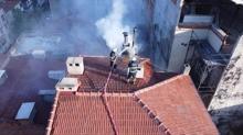 Bilecik'te korkutan yang�n: B�t�n bina tahliye edildi