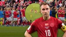 Korkutan anlar! Christian Eriksen sahada yere y���ld�