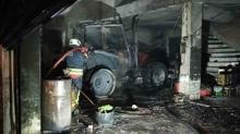 Bafra'da sanayi sitesinde korkutan yang�n