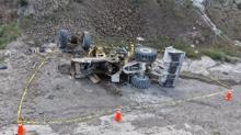 K�r�kkale'de i� makinesi 20 metrelik u�urumdan yuvarland�