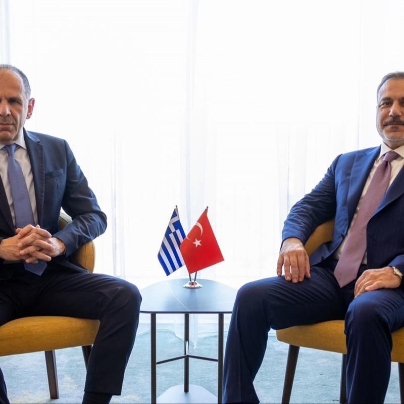 Bakan Fidan, Yunanistan D��i�leri Bakan� Yerapetritis ile g�r��t�