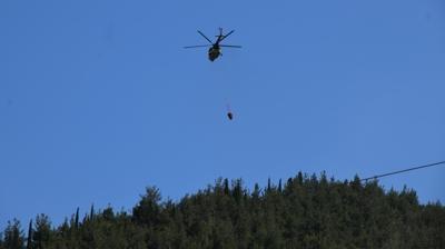Manisa'da orman yang�n�... Alevler kontrol alt�na al�nd�